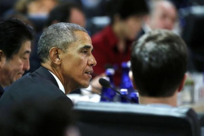 El presidente de Estados Unidos, Barack Obama, en la Cumbre de Seguridad Nuclear, en Washington.-REUTERS / JONATHAN ERNST