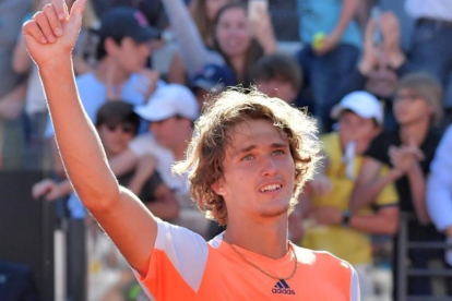 Alexander Zverev celebra la victoria en Roma.-TIZIANA FABI