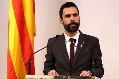 El presidente del Parlament, Roger Torrent.-ELISENDA PONS
