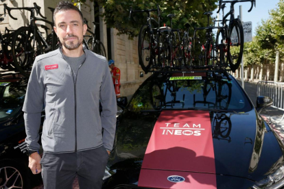 Xabier Zandio es el director deportivo del Team Ineos en la Vuelta a Burgos-Santi Otero