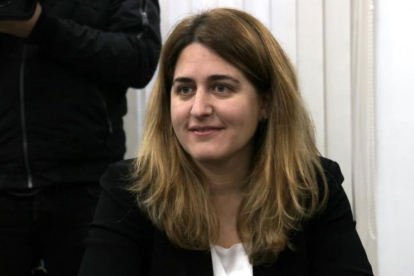 La coordinadora general del PDECat, Marta Pascal, durante una reunión de la ejecutiva del partido.-BERNAT VILARO (ACN)
