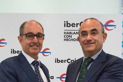 Pisonero y Hernández renovaron ayer en Burgos su acuerdo.-ECB
