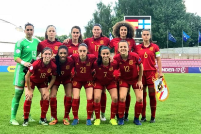 El once inicial de España ante Finlandia.-/ SEFUTBOL