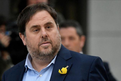 Oriol Junqueras, el pasado día 2 de noviembre, a su llegada a Madrid para declarar.-GABRIEL BOUYS (AFP)