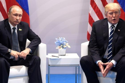 Encuentro de Trum y Putin en Hamburgo.-ATLAS