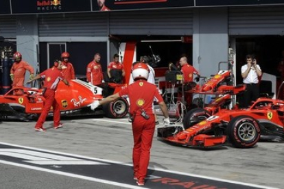Ferrari saca juntos a Vettel y Raikkonen para que se ayuden en las rectas de Monza.