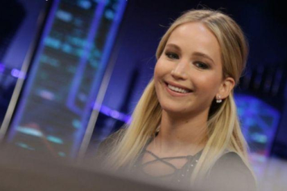 Jennifer Lawrence, en el plató del programa 'El hormiguero'.-ATRESMEDIA