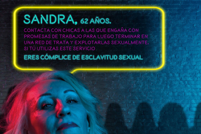 Uno de los polémicos carteles de la campaña contra la prostitución impulsada por el Ayuntamiento de Burgos. ECB