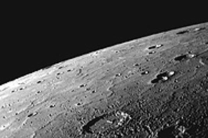 Imagen del horizonte norte del planeta Mercurio tomada por la sonda Messenger.-NASA