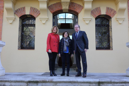 El presidente de la Junta, Juan Vicente Herrera, se reúne con la vicepresidenta en funciones del Gobierno, Soraya Sáenz de Santamaría, y con la ministra de Empleo y Seguridad Social en funciones, Fátima Báñez-ICAL