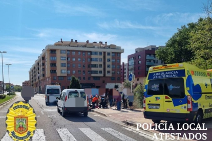 Atropello a un ciclista en la calle Estéban Saéz Alvarado. POLICÍA LOCAL