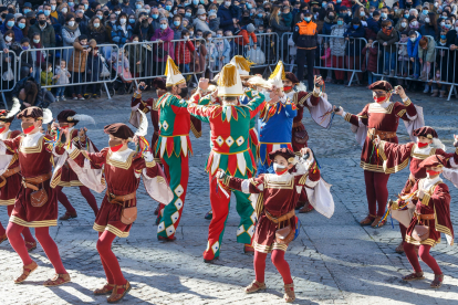 Imagen de los Danzantes durante la pasada fiesta de San Lesmes. SANTI OTERO