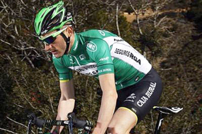 Carlos Barbero con el maillot del Caja Rural el pasado mes de febrero.-