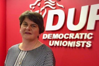La líder del partido unionista norirlandés, Arlene Foster.-DAVID YOUNG