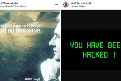 Los mensajes publicados en la cuenta de Eric Abidal tras ser pirateada-INSTAGRAM