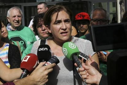 La exportavoz de la PAH Ada Colau, este lunes, al salir del juicio contra Cristina Cifuentes.-Foto: DANNY CAMINAL