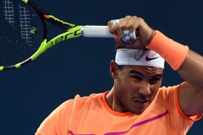 Nadal, durante su partido ante Dolgopolov.-AFP / SAEED KHAN