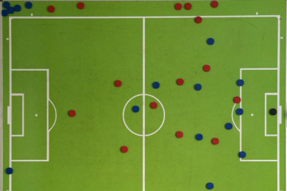 Un tablero de fútbol.-LAURA GUERRERO