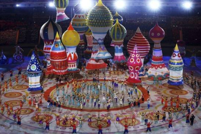 Gala de inauguración de los 22º Juegos Olímpicos de Invierno, en el estadio olímpico de Sochi (Rusia), en el 2014.-