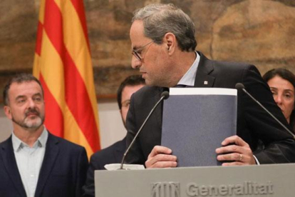 Torra se dirige a la Junta Provincial de Barcelona para notificar su intención de recurrir ante el Supremo.-ROBERT RAMOS