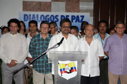 Delegación de las FARC en La Habana.-HO / AFP