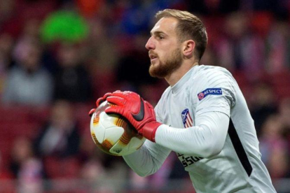 El portero esloveno Jan Oblak, en un reciente partido con el Atlético de Madrid.-EFE/RODRIGO JIMÉNEZ