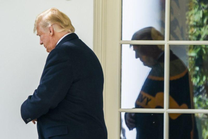 Donald Trump, en la Casa Blanca, el pasado octubre.-EPA