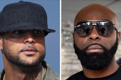 Booba (izquierda) y Kaaris-AFP