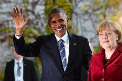Barack Obama y Angela Merkel en Berlín.-AFP / TOBIAS SCHWARZ