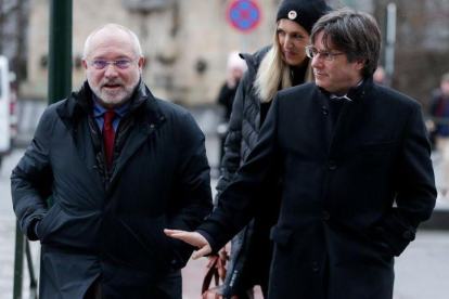 Puigdemont entrando a los juzgados de Bruselas.-STEPHANIE LECOCQ (EFE)