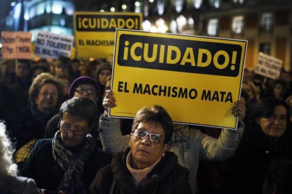 Protesta contra la violencia machista.-AP