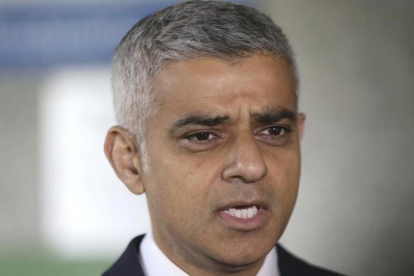 El alcalde de Londres, Sadiq Khan, en una comparecencia ante la prensa.-Yui Mok