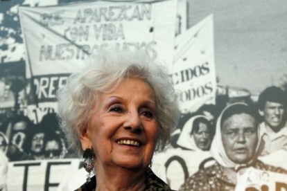 Estela de Carlotto, presidenta de las Abuelas de la Plaza de Mayo, en la inaguración de un centro cultural.-MARCOS BRINDICCI