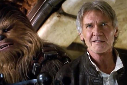 Harrison Ford y Chewbacca, en una escena del filme.-