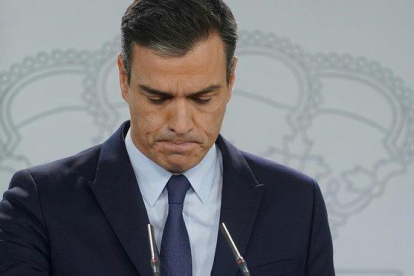 Pedro Sánchez anuncia la convocatoria de nuevas elecciones.-JOSÉ LUIS ROCA