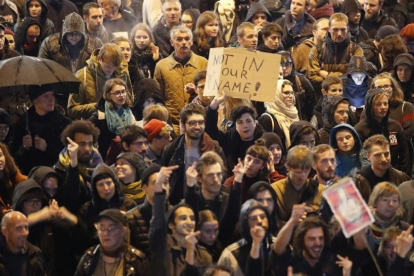 Manifestación contra Alternativa por Alemania en la noche electoral, en Berlín-REUTERS / WOLFGANG RATTAY