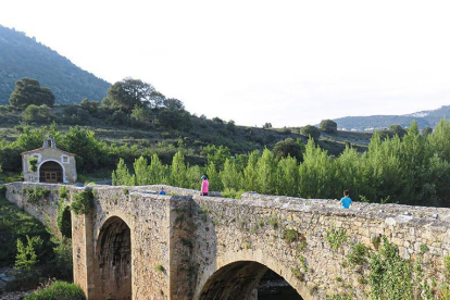 El puente medieval sobre el Ebro y la ermita de San Antonio son dos interesantes reclamos arquitectónicos de Pesquera-DARÍO GONZALO