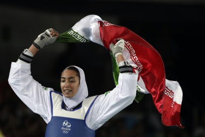 <strong>La atleta iraní Kimia Alizadeh, en Rio