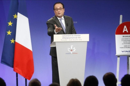 El presidente francés, François Hollande, en una conferencia de prensa el 28 de julio.-AFP / RAYMOND ROIG
