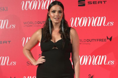 Candice Huffine, este miércoles en Madrid.-DAVID CASTRO