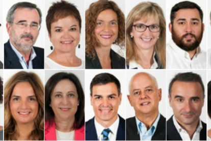 Algunos de los diputados socialistas que podrían votar 'no' a la investidura de Mariano Rajoy.-