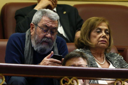El líder de UGT en la sesión de investidura.-EFE