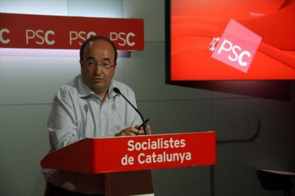 Miquel Iceta, en la sede del PSC.-FERRAN NADEU