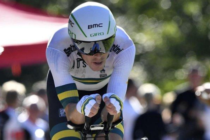 El ciclista australiano Rohan Dennis, durante la contrarreloj.-AP