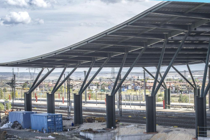 Estado actual de las obras del andén del AVE.-ISRAEL L. MURILLO