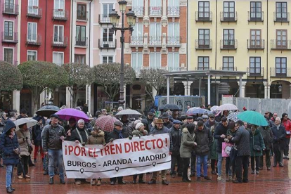 Manifestación, en Burgos, por la recuperación del Tren Directo. ECB