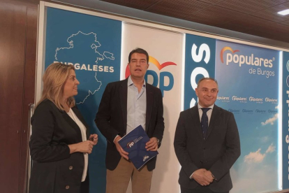 Ranedo, Ibáñez y Berzosa, procuradores del PP en las Cortes regionales por Burgos.