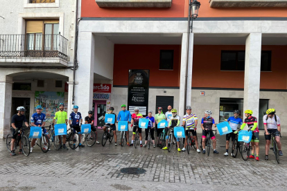 Una peregrinación ciclista pide la mejora de conexión ferroviaria con Aranda de Duero