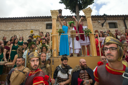 Celebración de la XXIII Fiesta Romana en Honor al Dios Baco, de Interés Turístico de Castilla y León, que se celebra en la localidad burgalesa de Baños de Valdearados.
