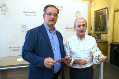 Javier Arroyo, responsable de Burgos Alimenta, junto al vicepresidente de la Diputación, Ramiro Ibáñez.